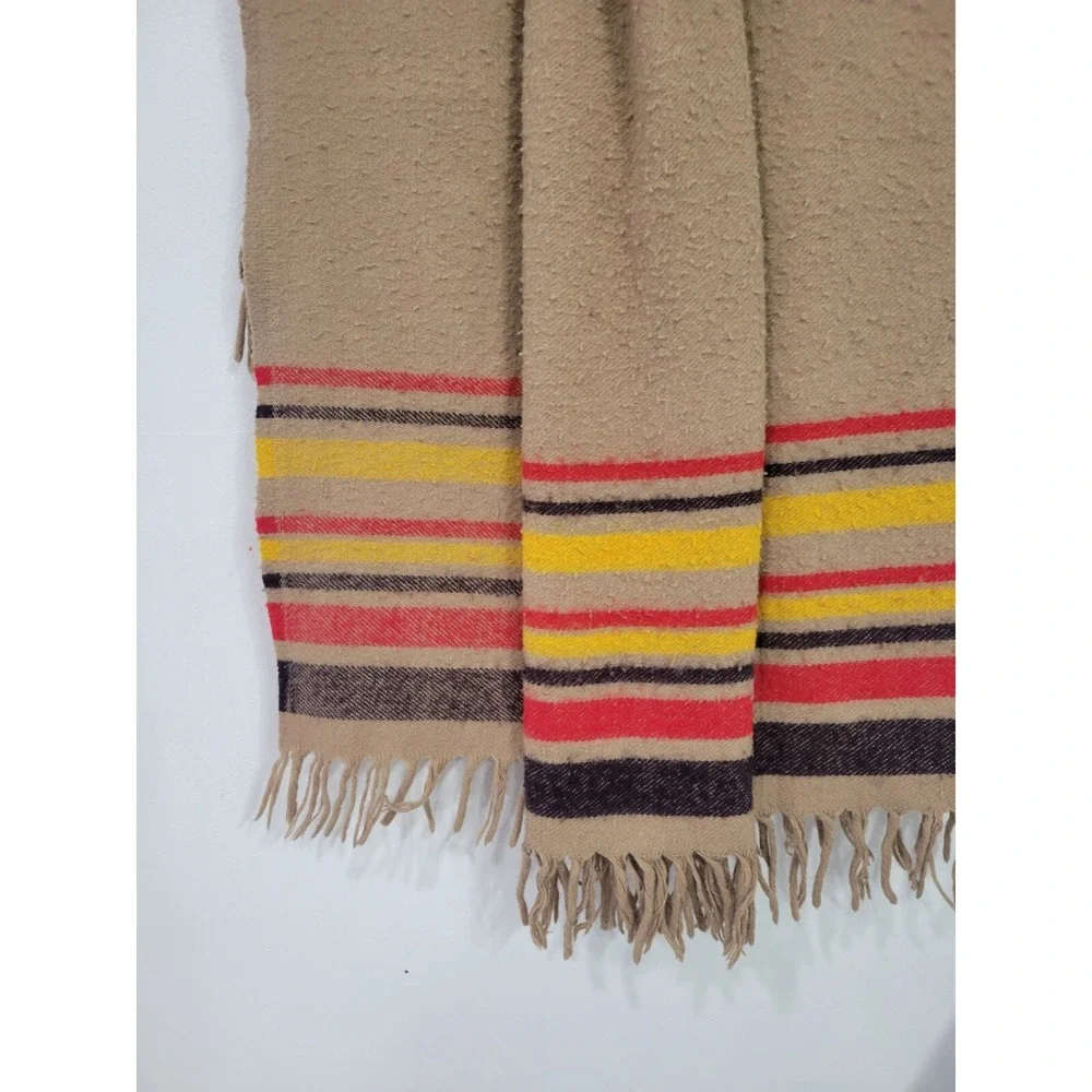 Faribo Woolens Brown with Strips Throw Blanket 57